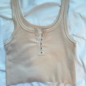 Aerie cropped hook and eye tank top